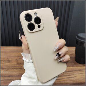Cream Beige Matte Silicone Case